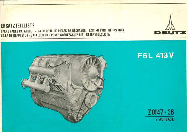 Deutz F6L 413 V Ersatzteilliste